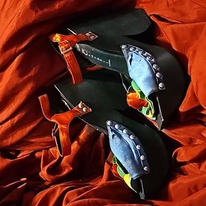 Jefferey Campbell Havana Last Floral Platform Wedge, Women's Size 9m